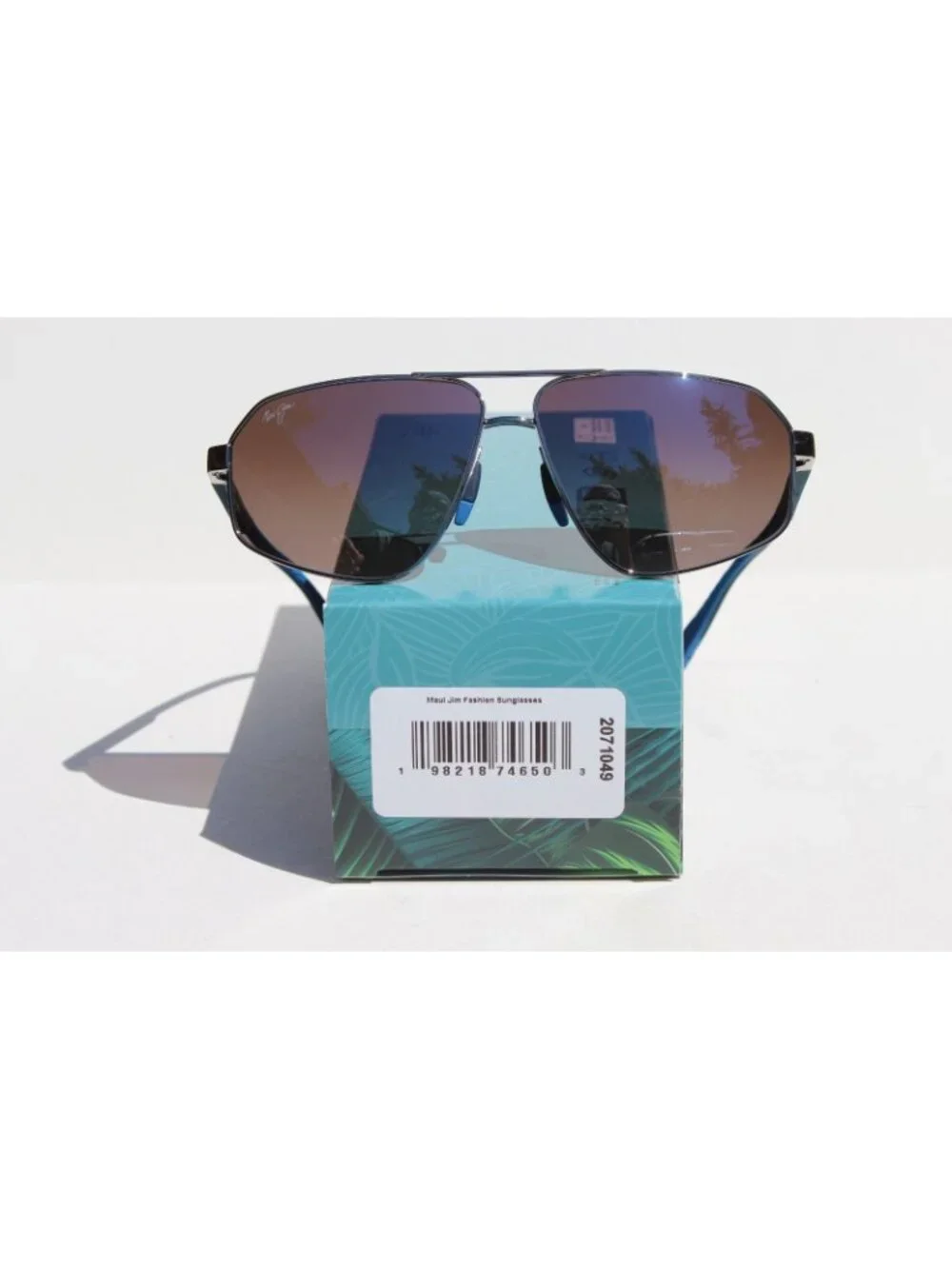 MAUI JIM Keawawa POLARIZED Sunglasses DBS620-17 Black/Silver Blue Mirror NEW